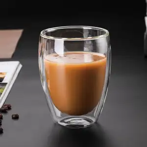 Hot-bán 250ml thân thiện với môi trường đôi tường Glass Cup bóng đá thể thao uống Glass cup