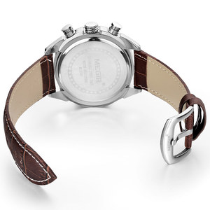 MEGIR – montre à Quartz pour hommes, bracelet en cuir, chronographe analogique, calendrier, montre-bracelet, <span class=keywords><strong>Sport</strong></span>, 2015 - Product Image 5
