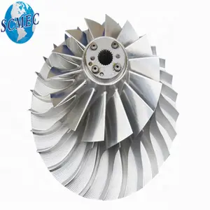 Aluminium alloy turbine compressor impeller D300 for steam turbine engine