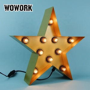 <span class=keywords><strong>2025</strong></span> wowork kín nước bespoke 3D rắn cổ điển kim loại marquee sao bóng đèn cho cửa sổ hiển thị - Product Image 3