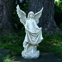 Westerse Stijl Decoratie Levensgrote Hars Staande Cherub Angel Standbeeld