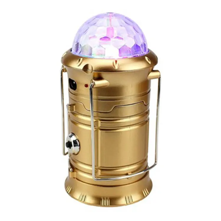 Goldmore 6W 3 In 1 LED Crystal Magic Ball Panggung Portable Rechargeable Camping Lantern untuk Outdoor