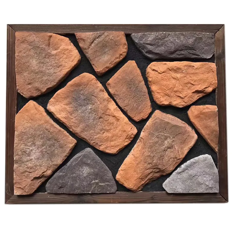 Cina produttori pannello di pietra artificiale per esterni in calcestruzzo artificiale stampo 3D pietre da parete