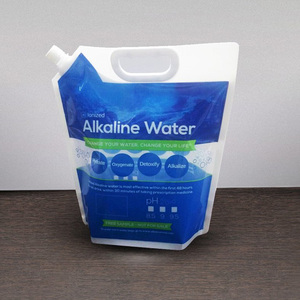 Atacado Alta Qualidade Reutilizável Stand up Plastic Drinking Bags Água Bico Bolsas para Embalagem Líquida - Product Image 5