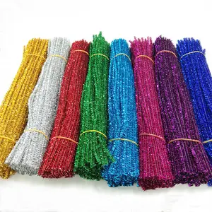 Hot Sale Glitter Warna-warni Chenille Batang DIY Mainan untuk Anak-anak