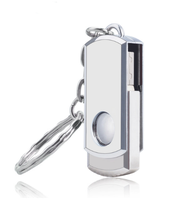 Nouvelle vente flash, clé USB pivotante en métal USB 3.0, 4 Go-128 Go, étanche, avec logo personnalisé