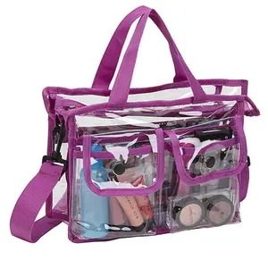 AVON di AUDIT di FABBRICA di trucco artista IN PVC trasparente Set borsa, tracolla rimovibile, tote make up kit borsa