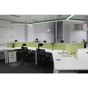 2025 Morden 120 degree office workstation white office desk <strong>3</strong> seater person desk office <strong>computer</strong> <strong>table</strong> with adjustable metal legs - Product Image 4