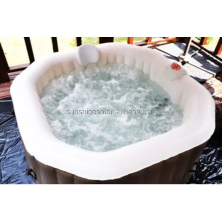 Portable moins cher piscine spa gonflable baignoire carrée de haute qualité chauffe-spa
