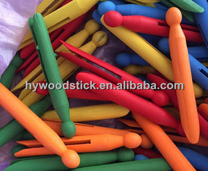 Muñeca de madera de cabeza redonda <span class=keywords><strong>para</strong></span> niños, bricolaje, clavija <span class=keywords><strong>para</strong></span> diversión - Product Image 5
