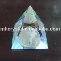 Pirâmide DE VIDRO DE CRISTAL Feng Shui Rei Egípcio Tut MH-F0443