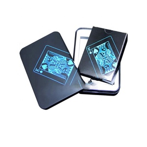 WJPC-Thẻ Bài Nhựa PVC 100% Chống Nước Tùy Chỉnh Chất Lượng Cao In Thẻ Chơi Màu Đen Bằng Nhựa - Product Image 5