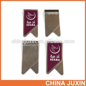 planchette à pince clip <span class=keywords><strong>trombone</strong></span> en acier inoxydable en métal avec impression couleur laminé étiquette - Product Image 1