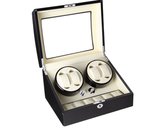 4 + 6 vị trí gỗ tự động xem Winder thanh lịch Chống Bụi Hình chữ nhật hộp đồng hồ & trường hợp - Product Image 2