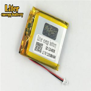 Plug 1.0-2 P 3.7 V 524038 mah 1200 lithium polymer lipo rechargeable battery li ion Solar lithium battery with PCM - Product Image 2