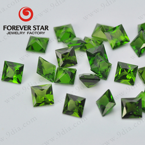 <span class=keywords><strong>Diopside</strong></span> chromé naturel de haute qualité, pierre précieuse en vrac de forme octogonale 4,5*4,5 du Brésil - Product Image 4