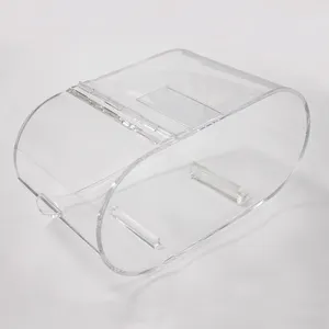 Clear acrylic candy bulk bin container transparent cookie nuts box organizer display boxes with Price Tag Slot customised sizes