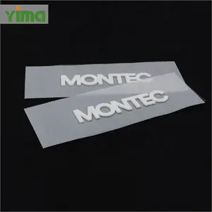 Custom 3D heat press iron on patch rubber PVC TPU silicone LOGO t-shirt thermal clothing heat transfer labels printing