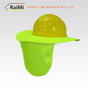 Barato Al Por Mayor Producción de Seguridad de Alta Visibilidad Fluorescente Amarillo Casco de Seguridad Sombrero de Sol Parasol - Product Image 1
