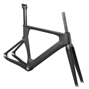 Ican Nieuwe Carbon Track Frame, Hoge Kwaliteit Carbon Fixie Gear Fiets Frame