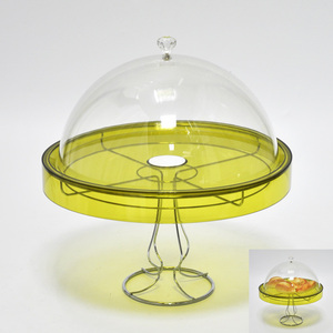 Wire Base <b>Large</b> Acrylic Cake Serving Platter with Lid - Product Image 3