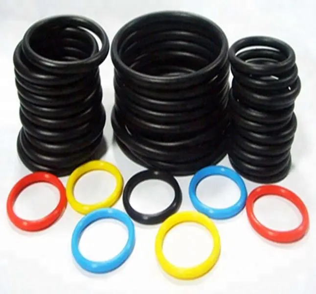 Joint torique en caoutchouc de silicone, pour machine, disponible en noir, bleu, rouge, jaune, blanc et transparent, FKM, NBR, EPDM