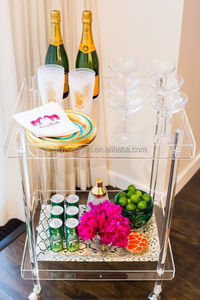 Chariot de service en plexiglas acrylique, barre de jus, chariot de service pour la décoration de la maison, livraison gratuite - Product Image 4