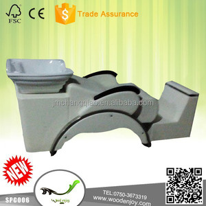 Chaise de shampooing de <span class=keywords><strong>salon</strong></span> en cuir synthétique SPC006 avec contre-lavage confortable pour les salons de coiffure et les hôtels - Product Image 2