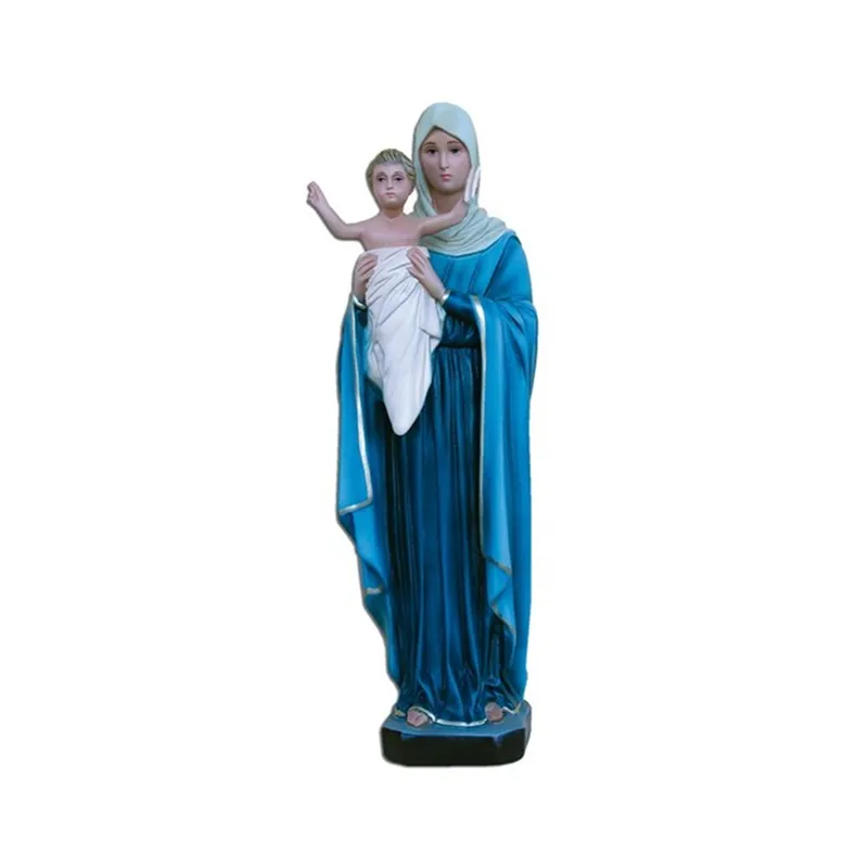 Resina de mujer y niño coleccionables estatua