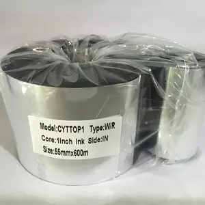 TTO 55mm*600m compatible premium wax resin black near edge thermal transfer printer ribbon for MARKEM/VIDEOJET/DOMINO