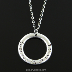 Aleación Collar de plata círculo siempre en <span class=keywords><strong>mi</strong></span> corazón COLLAR COLGANTE collar de joyería de moda - Product Image 1