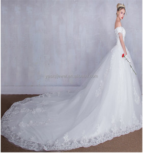 Suzhou perfecto blanco <span class=keywords><strong>vestido</strong></span> de boda Cap manga V cuello de encaje vendaje <span class=keywords><strong>vestido</strong></span> de <span class=keywords><strong>novia</strong></span> longitud del piso - Product Image 4