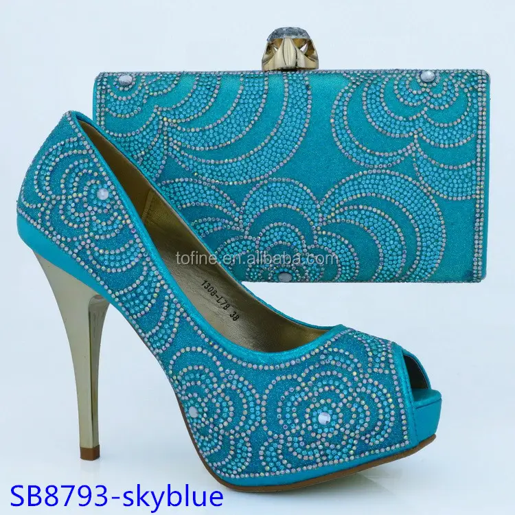 Zapatos de mujer azules de Turquía de bolsa de buen precio de talla grande de fábrica de zapatos de China
