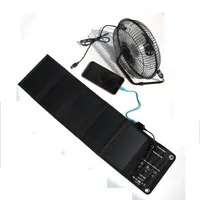 Buheshui Baru Solar Powered Mini Fan Komputer Meja Usb Fan dengan 10 Watt Solar Panel Charger USB Charger portable
