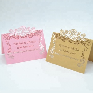 Laser Cut Rose Style Party <strong>Table</strong> Name <strong>Card</strong> Wedding <strong>Table</strong> Decoration <strong>Place</strong> <strong>Card</strong> - Product Image 5
