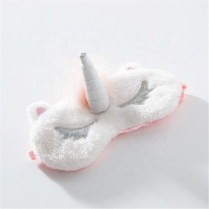 Popular Light Blocking Blindfold Pink/White Unicorn Plush Eye Mask <span class=keywords><strong>para</strong></span> <span class=keywords><strong>dormir</strong></span> - Product Image 6