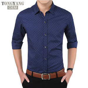 Camicia TONGYANG OEM Moda Uomo Slim Fit Manica Lunga Camicia a <span class=keywords><strong>Pois</strong></span> Casual da Uomo Taglie Forti Diversi Colori - Product Image 5