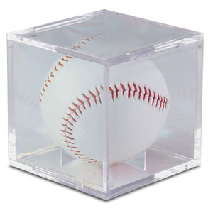 Nouveau Cube personnalisé boules acryliques transparentes souvenirs protection UV <span class=keywords><strong>vitrine</strong></span> carré boîte de présentation de base-ball - Product Image 1