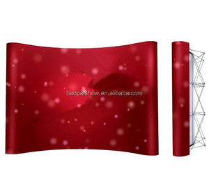 Triển Lãm Thương Mại Ngoài Trời Hiển Thị Tường, Từ Pop Up Banner Cong Backdrop Căng Thẳng Vải - Product Image 5