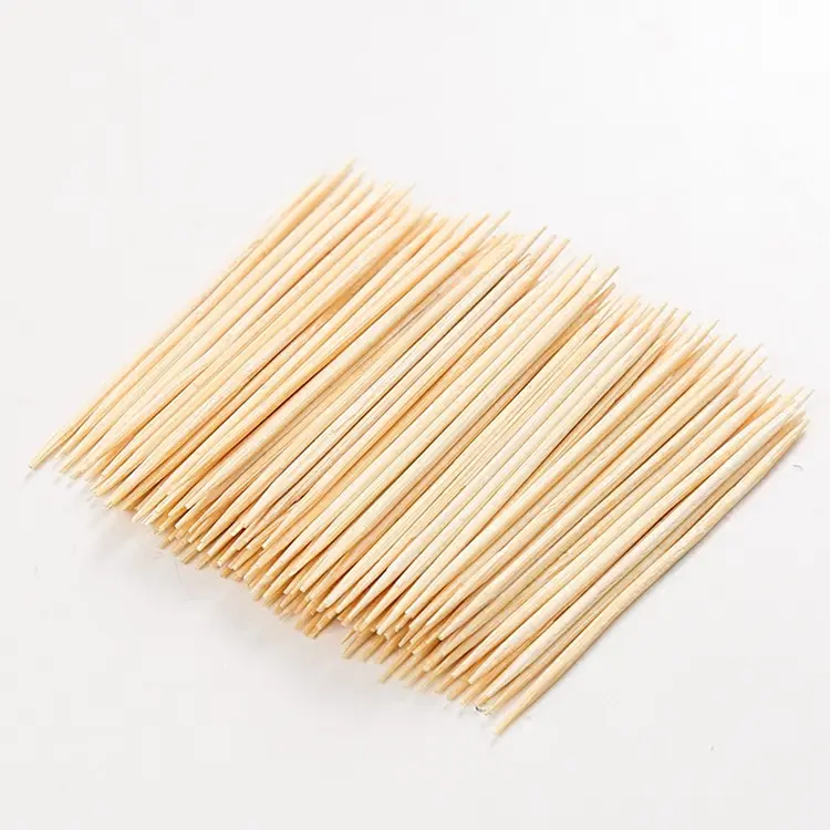 Palillos de madera de bambú para decoración y accesorios de mesa, palillos de dientes de China