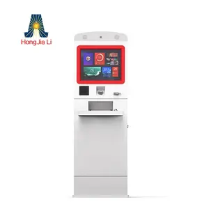 A4การพิมพ์หน้าจอสัมผัส Self Service การชำระเงิน Kiosk เครื่องพิมพ์ความร้อนและ Card Reader