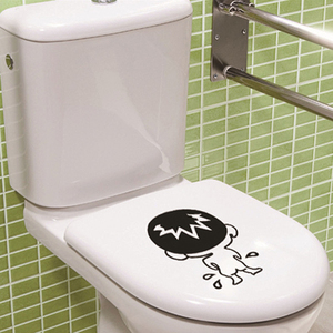 Commercio all'ingrosso a buon mercato della decorazione della casa divertente sorriso bagno impermeabile autoadesivo della parete per la toilette - Product Image 3
