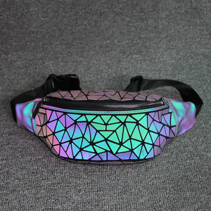 2021 geometrico marsupio <span class=keywords><strong>da</strong></span> <span class=keywords><strong>donna</strong></span> olografico riflettente luminoso marsupio per viaggio zaino alla moda - Product Image 6