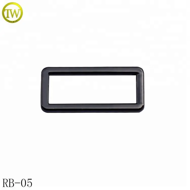 Custom rectangle shape metal strap square buckle gunmetal color bags metal ring brand flat buckle for purse