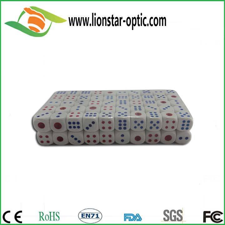 Dados de punto azul rojo