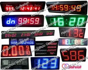 Hot selling electric led digital wall calendar time clock with time day date display with low price