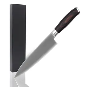 8 inç Mükemmel Kaliteli Pakka Kolu Mutfak şef bıçağı Jilet Keskin Bıçaklı