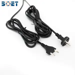 Manufacturer European standard VDE certificate 2.5A 250V AC power 14 awg power cord with two pin plugs for electrical equipment