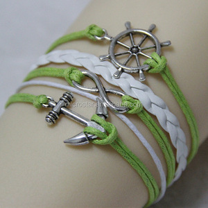 Moda Infinito <span class=keywords><strong>Esperanza</strong></span> Encantos de Cuero Trenzado Pulsera Cinta <span class=keywords><strong>Contra</strong></span> El Cáncer - Product Image 4