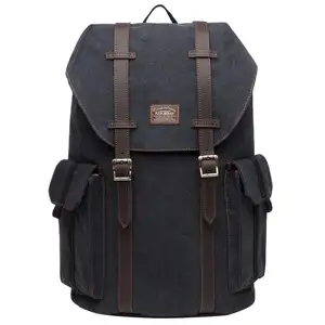 Custom Vintage Canvas Backpack Multifunctional Laptop Backpack College Backpack Large Capacity Daypack Hiking Travel Bag